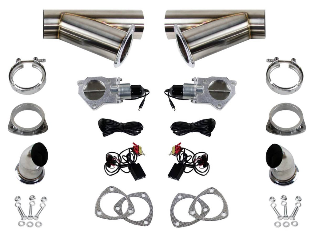 Granatelli Motor Sports Electronic Exhaust Cutout Kit 307525K - Stainless Steel Weld-In - 2.50"