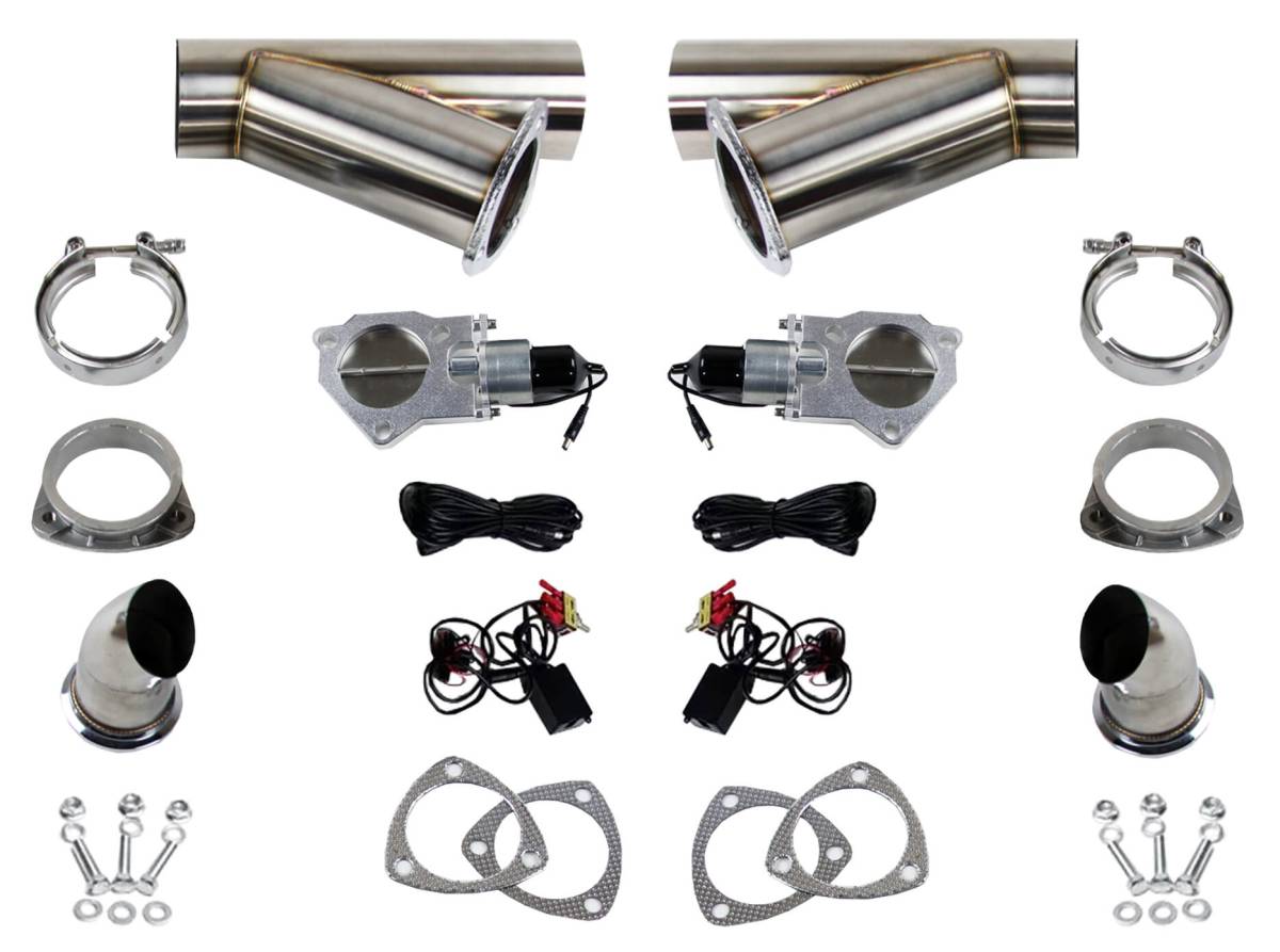 Granatelli Motor Sports Electronic Exhaust Cutout Kit 307525K - Stainless Steel Weld-In - 2.50"